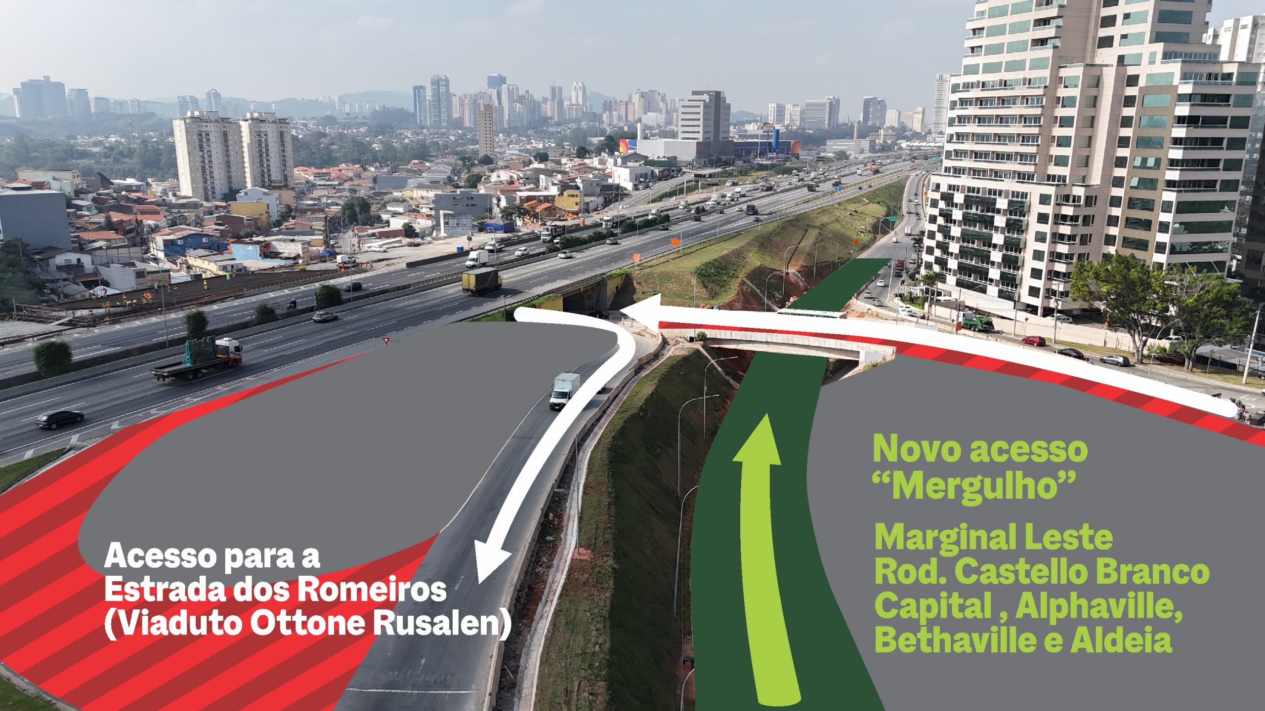 Liberado novo acesso no trevo de Barueri na Castello Branco