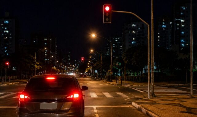 Avançar sinal vermelho de madrugada: multa ainda vale?