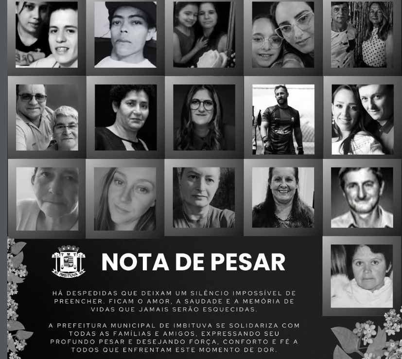 Acidente na BR-373 em Imbituva: prefeitura divulga nomes das 22 vítimas