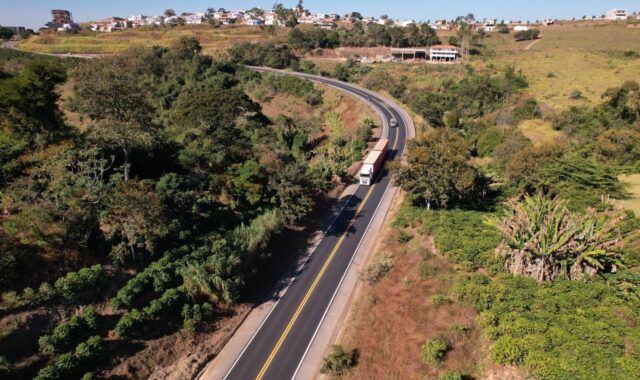 Poda na BR-146 em Guaxupé requer atenção dos motoristas