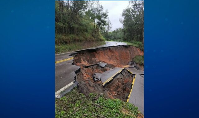 BR-476 exige cuidado com trânsito sob chuva no Paraná